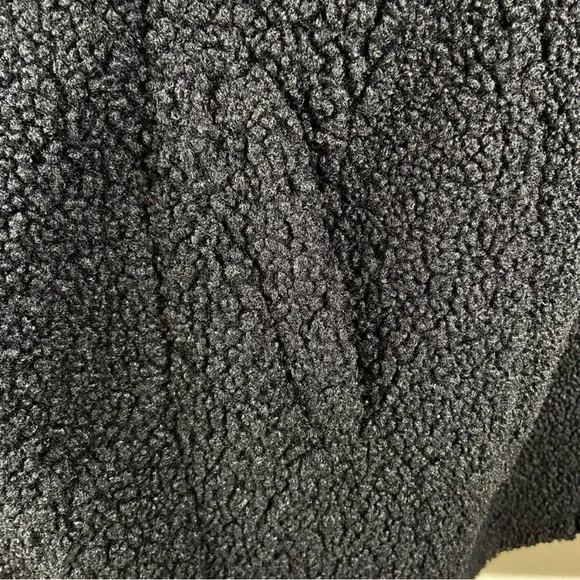 Cuddl Duds Black Curly Sherpa Shawl Collar Coat Sz XL - Picture 6 of 10
